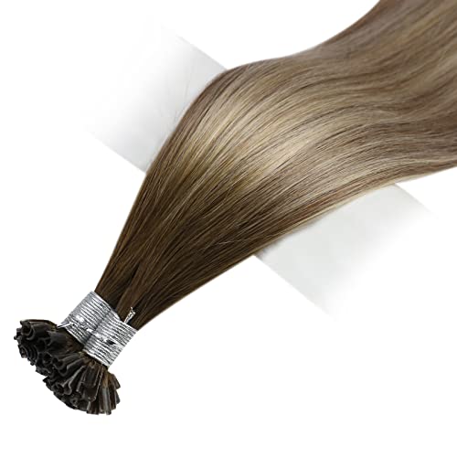 18 Inch U-Tip Balayage Human Hair Extensions 50g Full Head Natural Look - Image 9