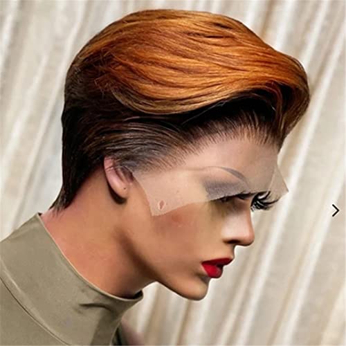 Deep Conditioner for Curly Hair Hair Lace Front Bob Wigs For Black Women 150% Density Synthetic Gold Blonde Short Wig For Daily Use Express 3 Bundles with Frontal (Khaki, One Size) - Image 4