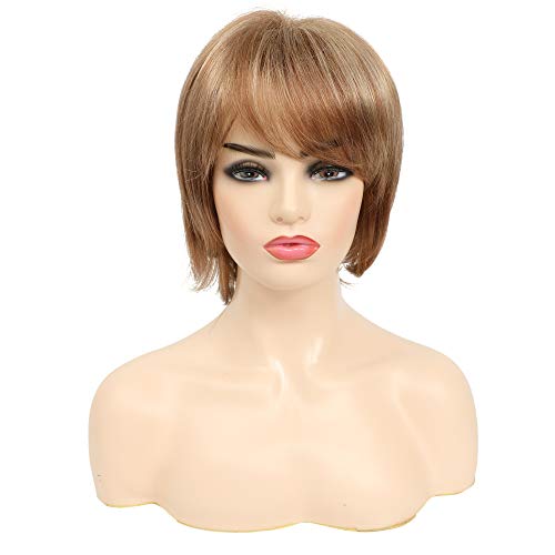 Short pixie cut wigs for white women Strawberry Blonde Synthetic short Wigs Glueless Layered Wigs for Women - Image 2