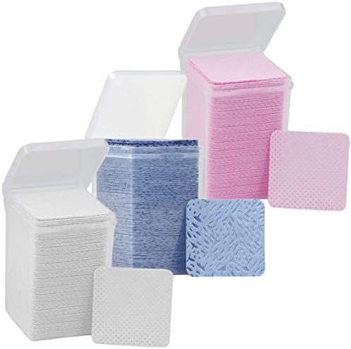 FRCOLOR 5pcs 3 Eyelash Glue Cleaning Non-Woven Fabric Lash Glue Wipes Nail Polish Remover lint Free Wipes Nails Glue Nail molding Gel Glue Bottle Cleaning Pad Cotton Supplies Make up - Image 7