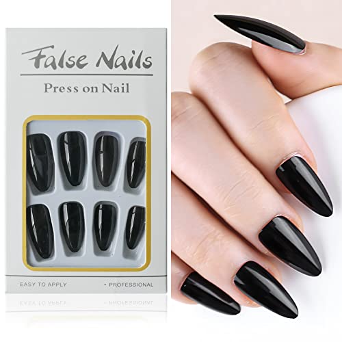 AddFavor 6 Boxes Almond Press on Nails Set, Medium Length Press on Nails Solid Color Glossy Acrylic False Fake Nails with Adhesive Tabs for Women and Girls - Image 3