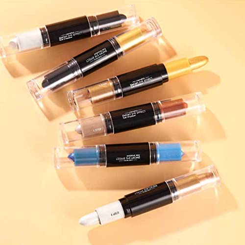 Eye Shadows for Eyes Double Ended Eyeshadow Stick Profile Stick Highlight Stick Eyeshadow Pen Creamy Eye Shadow Pencil And Eyeshadow For Eye Makeup Skeleton Makeup (E, One Size) - Image 3