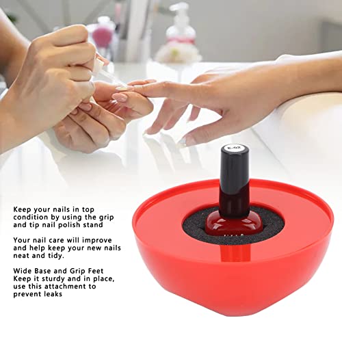 Portable Nail Polish Organizer with Stable Finger Rings and Wide Base for Home or Salon - Image 2