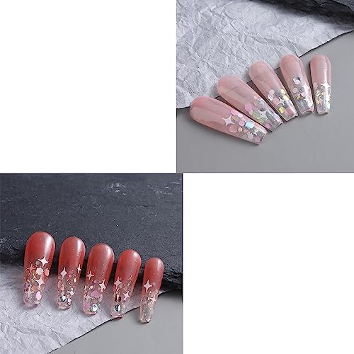 12 Grids Holographic Nail Glitter Mixed Shape Iridescent Glitter Flakes Hearts 3D Star Nail Gems DIY Nail Glitter for Nail Art Decoration Accessories Nail Glitters Acrylic Nails Sequins. - Image 6