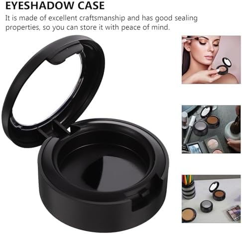 POPETPOP Empty Makeup Eyeshadow Box, 8pcs Single Color Eyeshadow Case Travel Eyeshadow Container for Eyeshadow Lipstick Cosmetics Women Girls (Matt black) - Image 5