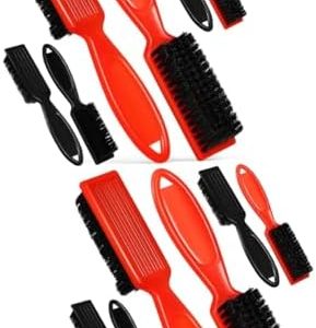 FRCOLOR 12 Pcs Men's Hair Brush Hair Clipper Barber Tools Trimmer Nylon Men Hair Clippers Neck Strips Barber Beard Barber Supplies Man Hair Scissors Clean Plastic Handle