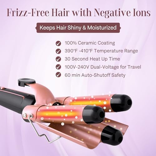 Asani 6-in-1 Interchangeable Curling Iron Wand Set Fast Heating Travel Curler 1 Inch Barrels - Image 4