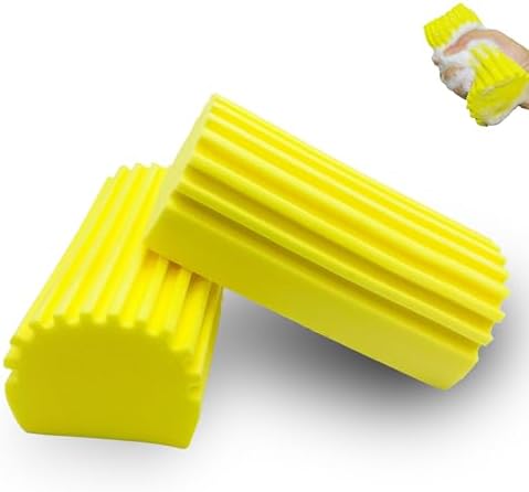 2-Pack Reusable Damp Cleaning Sponge for Kitchen Stoves, Sinks, Blinds, and Surfaces