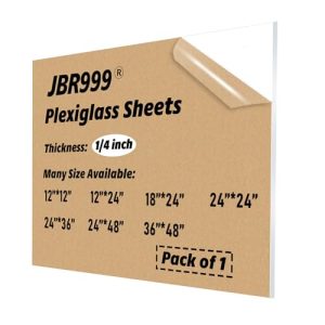 24x36 Clear Cast Acrylic Plexiglass Sheet 1/4 Inch Thick for Displays