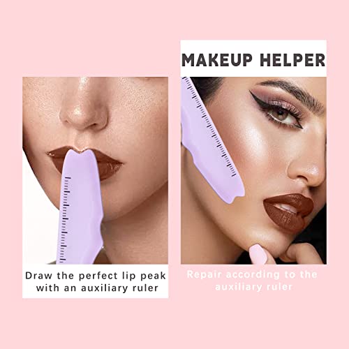 HOSAILY 2PCS 5 in1 Eyeliner Stencils Silicone Winged Tip Eyeliner Aid Eyebrow Pencil Stencils Multi-Purpose Eye Makeup Tool for Winged Eyeliner, Defined Eyebrow, Eyelash, Face Contour and Lip Line - Image 5