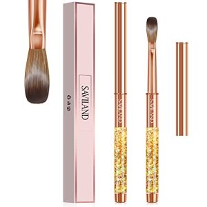 SAVILAND Size 8 Acrylic Nail Art Brush with Glitter Handle