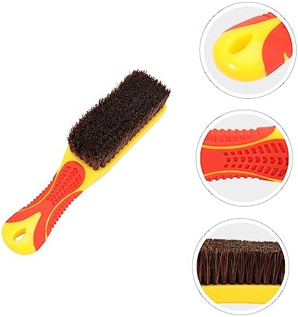 LIFKOME Hair Brush Deck Scrub Brush Sofa Cleaning Brush Leather Bag Cleaning Brush Shoe Polish Brush Men Beard Brush Duty Cleaning Leather Brush Sweep Man Bristle Brush Bristles - Image 4