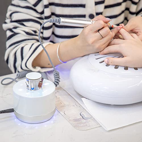Madenia Brushless Nail Drill for Acrylic Nails, Powerful 35000RPM Professional Nail Drill Machine Electric Nail File Manicure E File with Automatic Lifting Nail Drill Bits Container and Touch Screen - Image 6