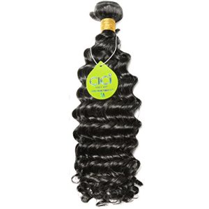 14 Inch 5A Brazilian Virgin Deep Wave Hair Weave Bundle Natural Color