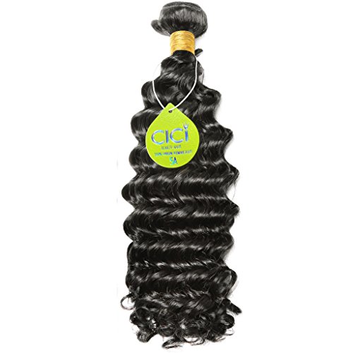 14 Inch 5A Brazilian Virgin Deep Wave Hair Weave Bundle Natural Color