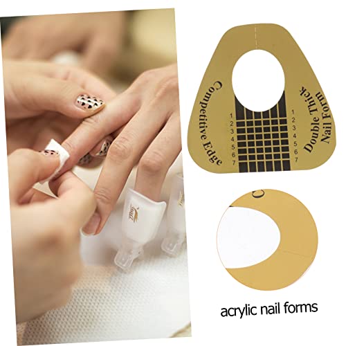 300 Pcs Double Thick Form Stickers for Nails Nail Art Sticker Form Guide Stickers Nail Tool Nail Gel Horseshoe Nail Form Nail Tip Form Builder Extensions Extend Manicure - Image 9