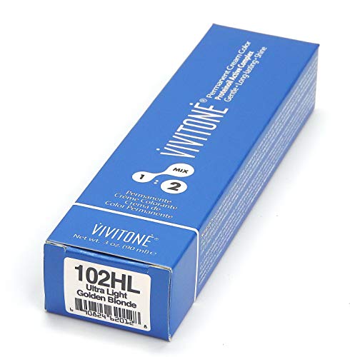 VIVITONE Permanent Cream Color 102HL (Ultra Light Golden Blonde)