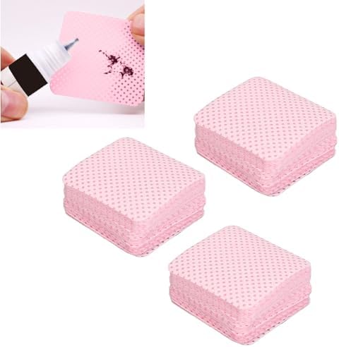 300 Piece Soft Light Pink Cotton Wipes for Gel Polish and Lash Extensions - Image 2