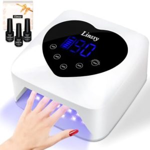 UV Nail Lamp,UV Light for Gel Nails with 5 Time Setting, 72W Crodless Nail Lamp Nail Dryer with Large Heart Shape Smart Touch LCD Screen, Professional LED Nail Lamp for Salon or Home.