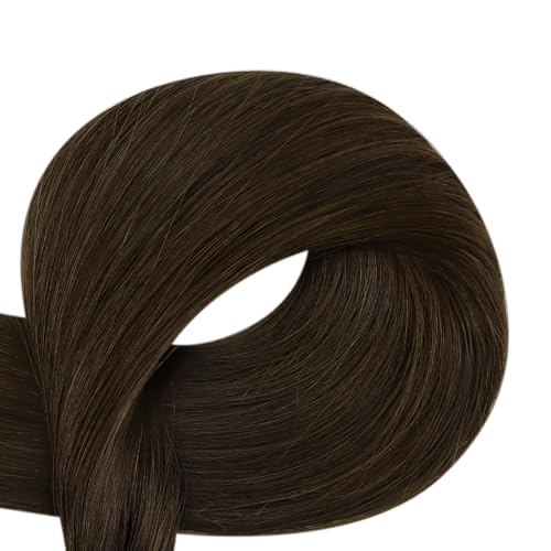 Full Shine Human Hair Extensions Ktip Hair Extensions Color 2 Brown Ktip Human Hair Extensions Real Remy Hair 18 Inch Prebonded Hair Extensions 50Gram Natural Straight Hair Extensions for Women - Image 7