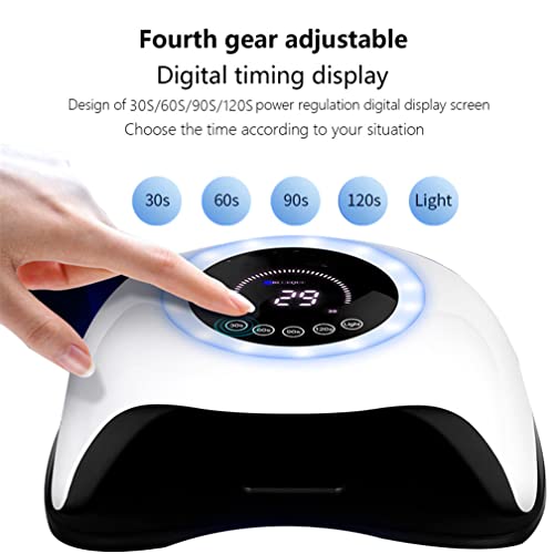 UV LED Nail Lamp,42 Lights Faster Gel Nail Dryer Professional Curing Nail Lamp for Gel Polish with 4 Timer Setting Auto Sensor Manicure Set Nail Art Tools for Fingernail And Toenail,Pink - Image 3