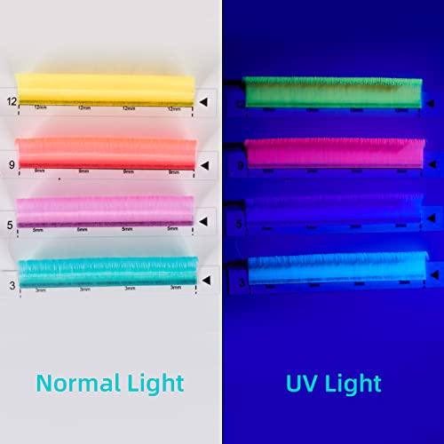 12mm Multi-Colored UV Neon Easy Fan Eyelash Extensions for Stunning Eye Looks - Image 6
