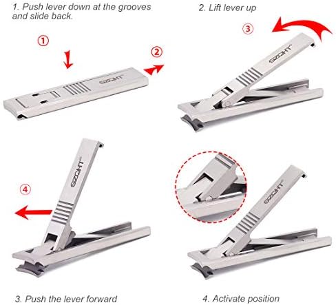 SZQHT Ultra Slim Nail Clippers with Leather Case Portable Fingernail Clippers Super Flat 4MM Thick - Image 2