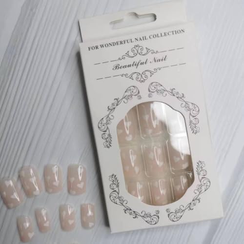 Romantic Red Heart Press-On Nails Set 24 Count Medium Length - Image 7