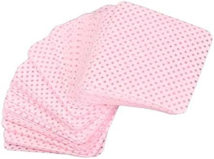 300 Piece Soft Light Pink Cotton Wipes for Gel Polish and Lash Extensions - Image 4