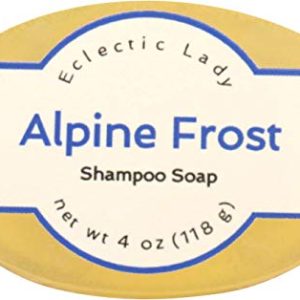 Eclectic Lady Alpine Frost Shampoo Soap Bar with Pure Argan Oil, Silk Protein, Honey Protein and Extracts of Calendula Flower, Aloe, Carrageenan, Sunflower - 4 oz Bar