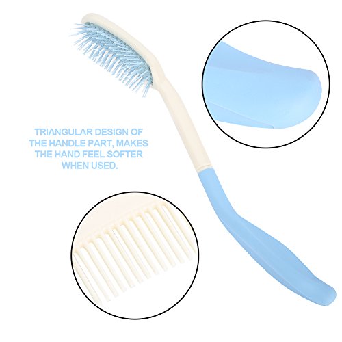 Extra Long Handle Hair Brush and Comb Set for Easy Reach Elderly and Hand-Disabled Users - Image 4