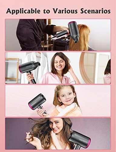 PRITECH 1875W Ionic Hair Dryer with Concentrator, Quiet & Portable for Travel - Image 7