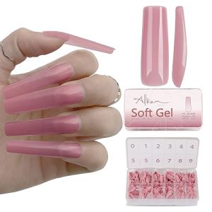 Allkem XXL Soft Gel Nail Tips 360 Pcs Square Full Cover Kit Neutrals