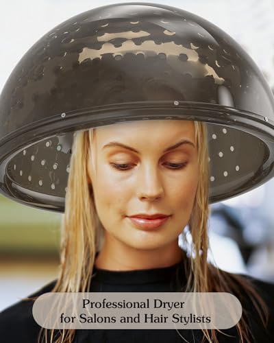 Paddie Professional Portable Hooded Conditioning Salon Hair Dryer 1000W with Stand/Removable Wheels, 60-Minute Timer, Temperature Adjustable, Angle & Height Adjustable Downdraft Hood - Image 2