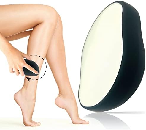 Nylea Hair Removal Eraser, Reusable Leg Hair Remover Painless Exfoliation, Easy to Use and Portable Magic Hair Removal Tool for Men and Women (Black)
