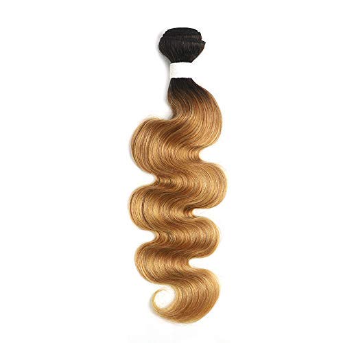 X-TRESS Ombre Bundles Human Hair 1 Bundle Ombre Honey Blonde Bundles Body Wave Brazilian 1b/27 Hair Weave 100% Human Hair Extensions Bundles Ombre Color 27 Hair Bundles(20 Inch, T1B/27) - Image 7