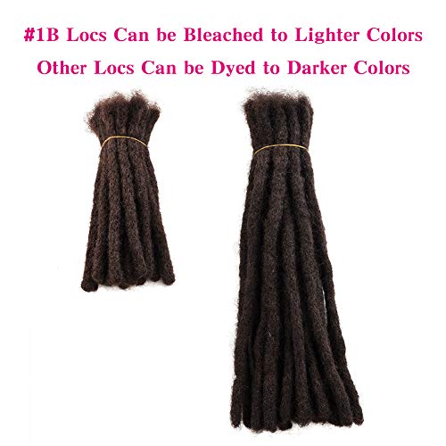100% Human Hair Dreadlocks Extension For Men/Women 14 inch 20 Locs/pack Handmade Dark Brown Short Hip-hop Locs Reggae Braiding Hair (14 Inch(20 Locs/Pack), Dark Brown) - Image 4