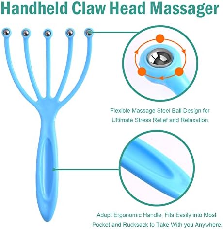 Abnaok Scalp Massager and Shampoo Brush, Protable Hand Held SPA Head Massager for Deep Relaxation & Stress Reduction in The Office Home, Shower Hair Brush for Women Men Kids - Image 3