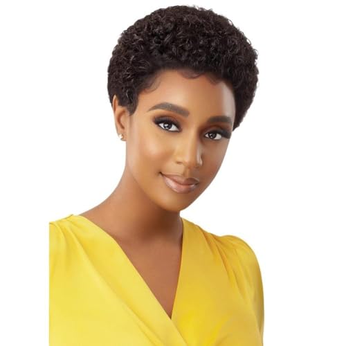 10-Inch Brazilian Virgin Human Hair Pixie Cut Wig for Women, Natural Curly Style, Ready for Daily Wear - Image 2