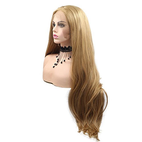 Melody Honey Blonde Wig Synthetic Blonde Lace Front Wigs Long Straight Hair Wig Heat Resistant Fiber Long Blonde Wigs - Image 2
