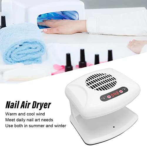 Nail Air Dryer, Powerful Rotate Motor Automatic Sensor White Nail Fan Dryer Warm Wind for Salon(#2) - Image 3
