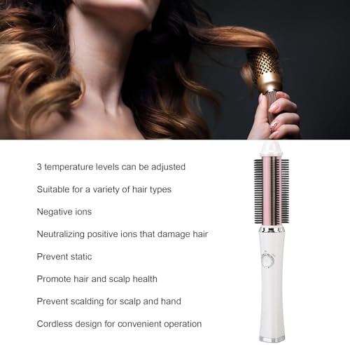 ZJchao 3-Temperature Cordless USB Rechargeable Hair Straightener Hot Comb - Image 2