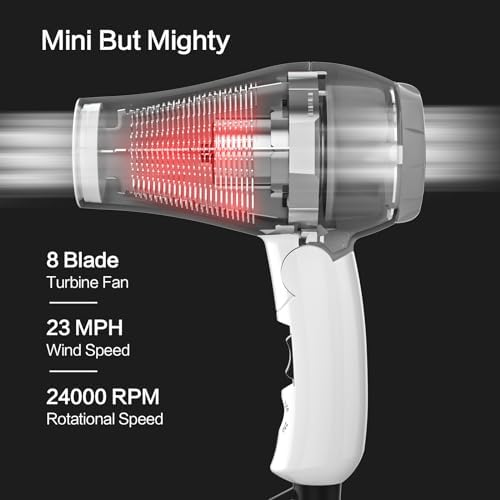 Foldable Dual Voltage Travel Hair Dryer Compact Design Easy Packing - Image 4