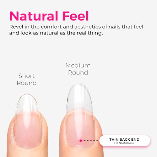LLBA Soft Gel Nail Tips - 360Pcs Soft Gel Nail Extension Tips, 10 Sizes Clear Full Cover Fake Nails for Nail Extension, Long-Lasting Salon Quality, Natural Look & Comfortable Wear (Round, Short) - Image 3