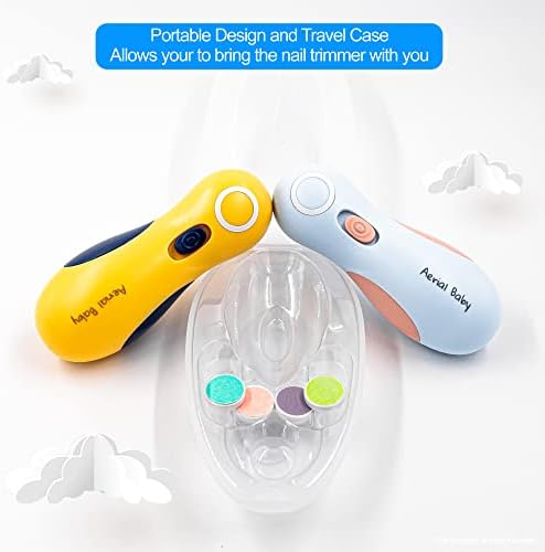 Baby Nail Trimmer Electric for Babies Toddler Infant Baby Needs Baby Nail Clippers Baby Manicure Set for Baby Toddler Nail Clippers Newborn (Yellow) - Image 7