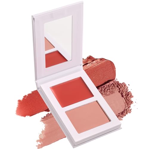 Vegan Duo Blush Palette Tipsy 01 for Women Natural Finish 0.28 oz