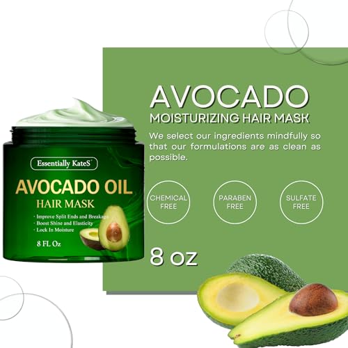 8 Fl Oz Avocado Oil Hair Mask for Intensive Repair and Conditioning Treatment - Image 4