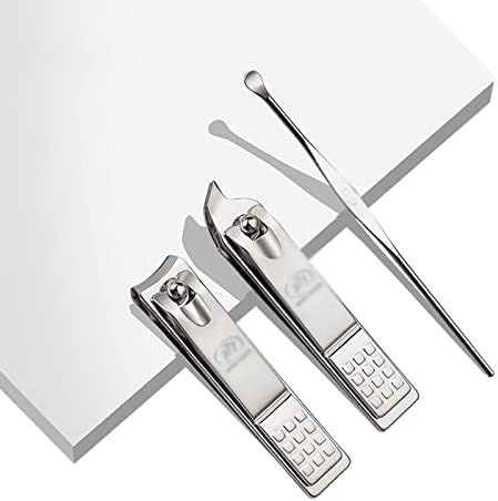 Manicure Kit Nail Clippers, Pedicure and Nail Tool Set Travel Manicure Tools 3 in 1 Stainless Steel Manicure Set Professional Nail Clippers Nail Care Nail Clippers Kit (Color : B) - Image 6