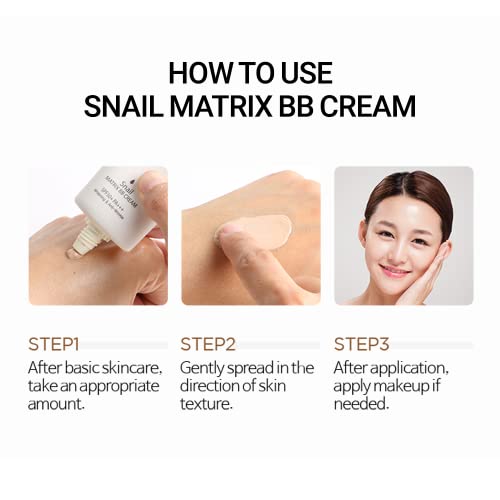 SCINIC Snail Matrix BB Cream 1.35 fl oz(40ml) | Fill with moisture and nourishment, natural cover for skin texture | Korean Skincare - Image 6