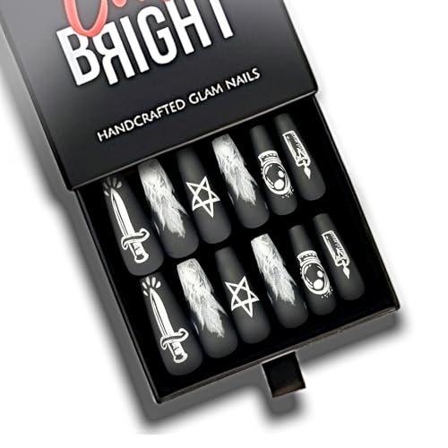 REAL ACRYLIC Glam Nails – Full Kit • NO BPA! • No Harmful Gel! Long-Lasting, Strong, & Safer than Most Artificial Nails (Do Vuh-Doo)